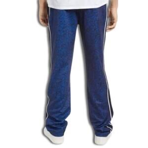 Original Penguin Track Pants Abstract Pattern Adjustable Drawstring Blue XL NWOT